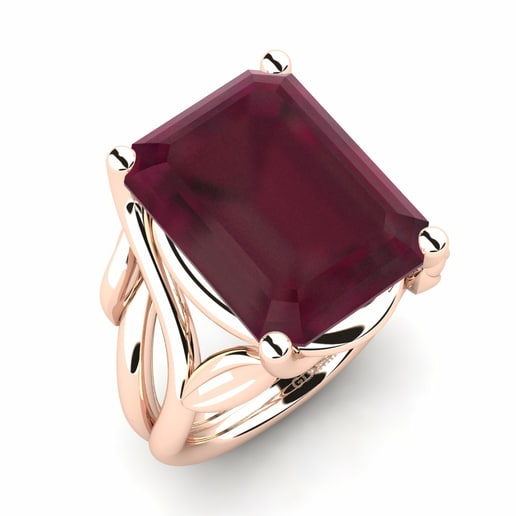 Ring Cecila 585 Rose Gold & Ruby
