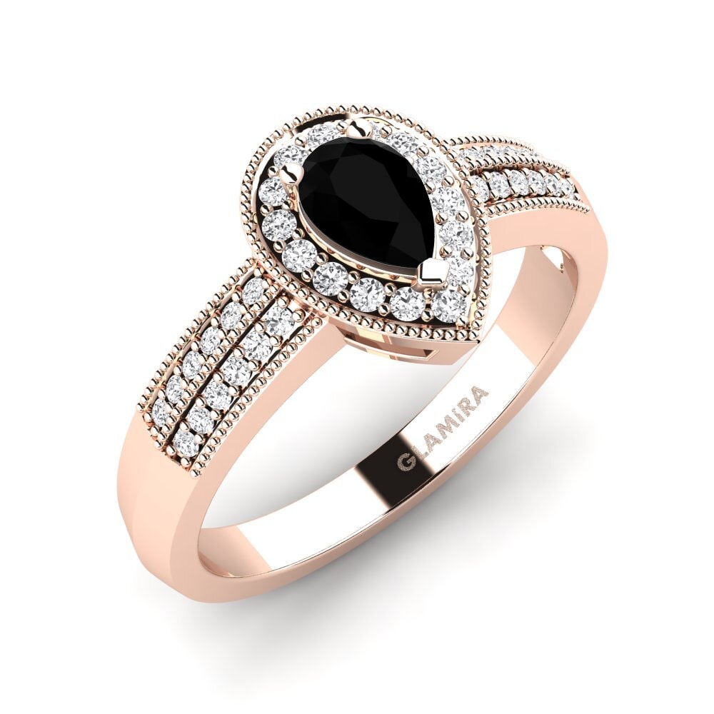 9k Oro Rosa Anillo de compromiso Cecilia