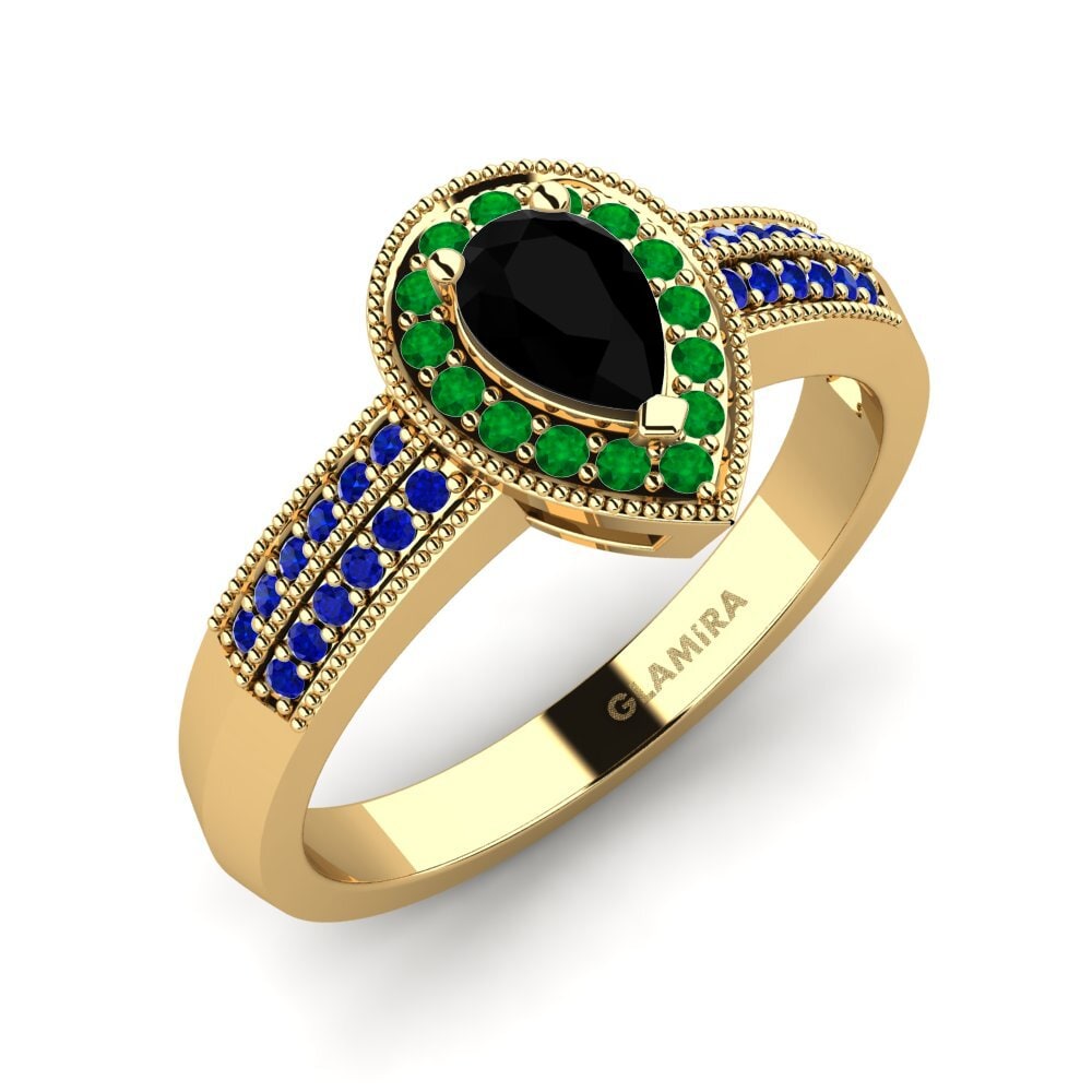 Black Sapphire Engagement Ring Cecilia