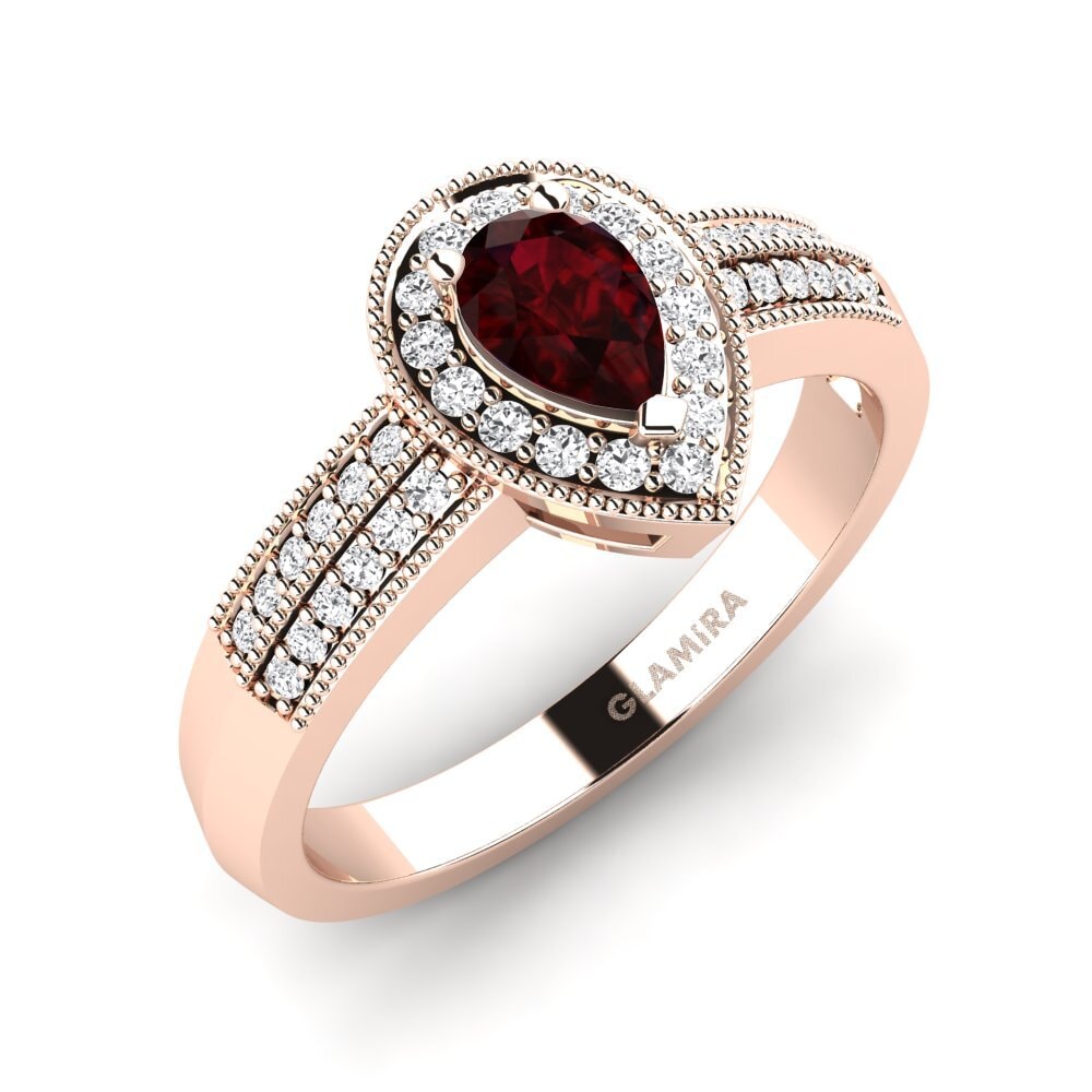 9K Rose Gold Engagement Ring Cecilia
