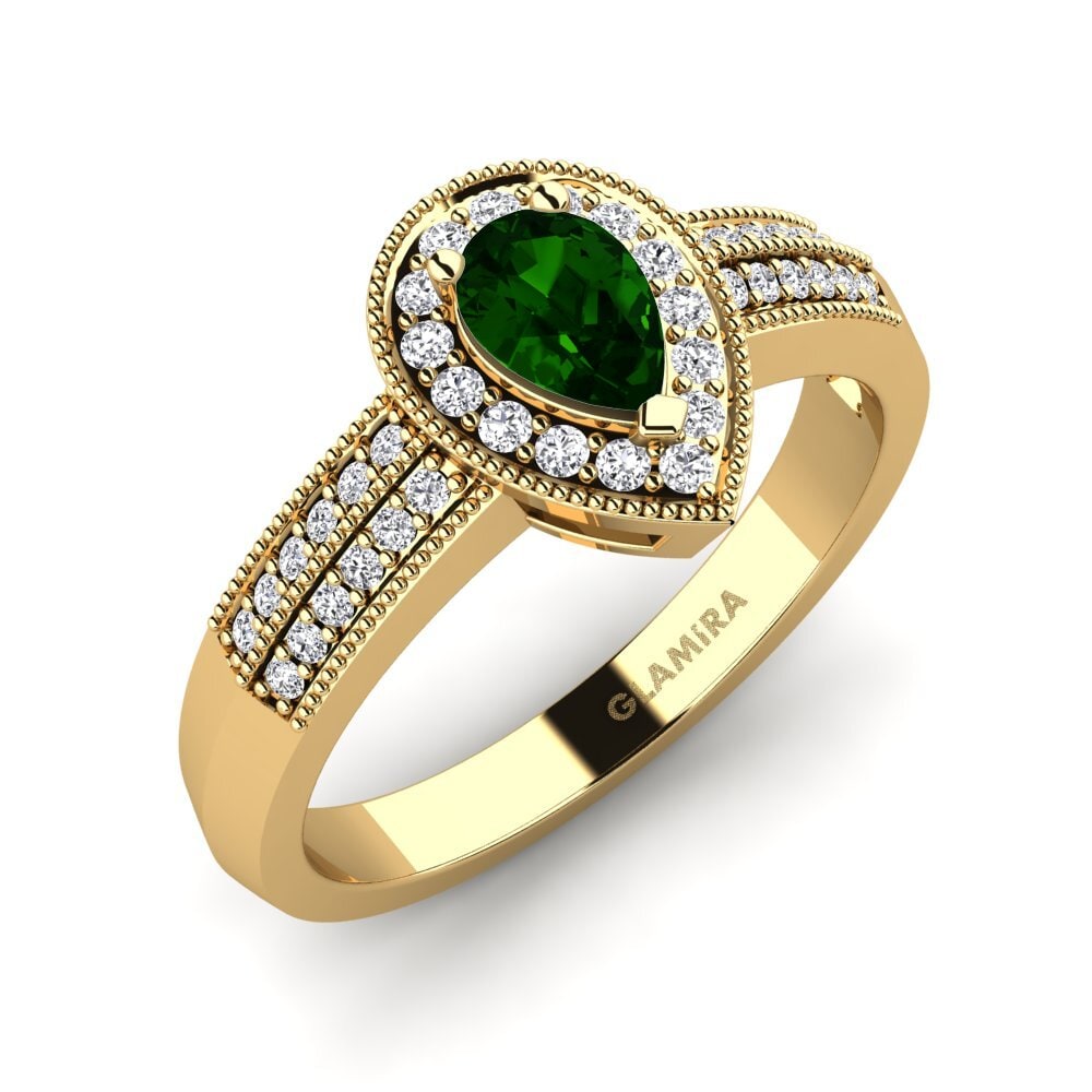 Green Tourmaline Engagement Ring Cecilia
