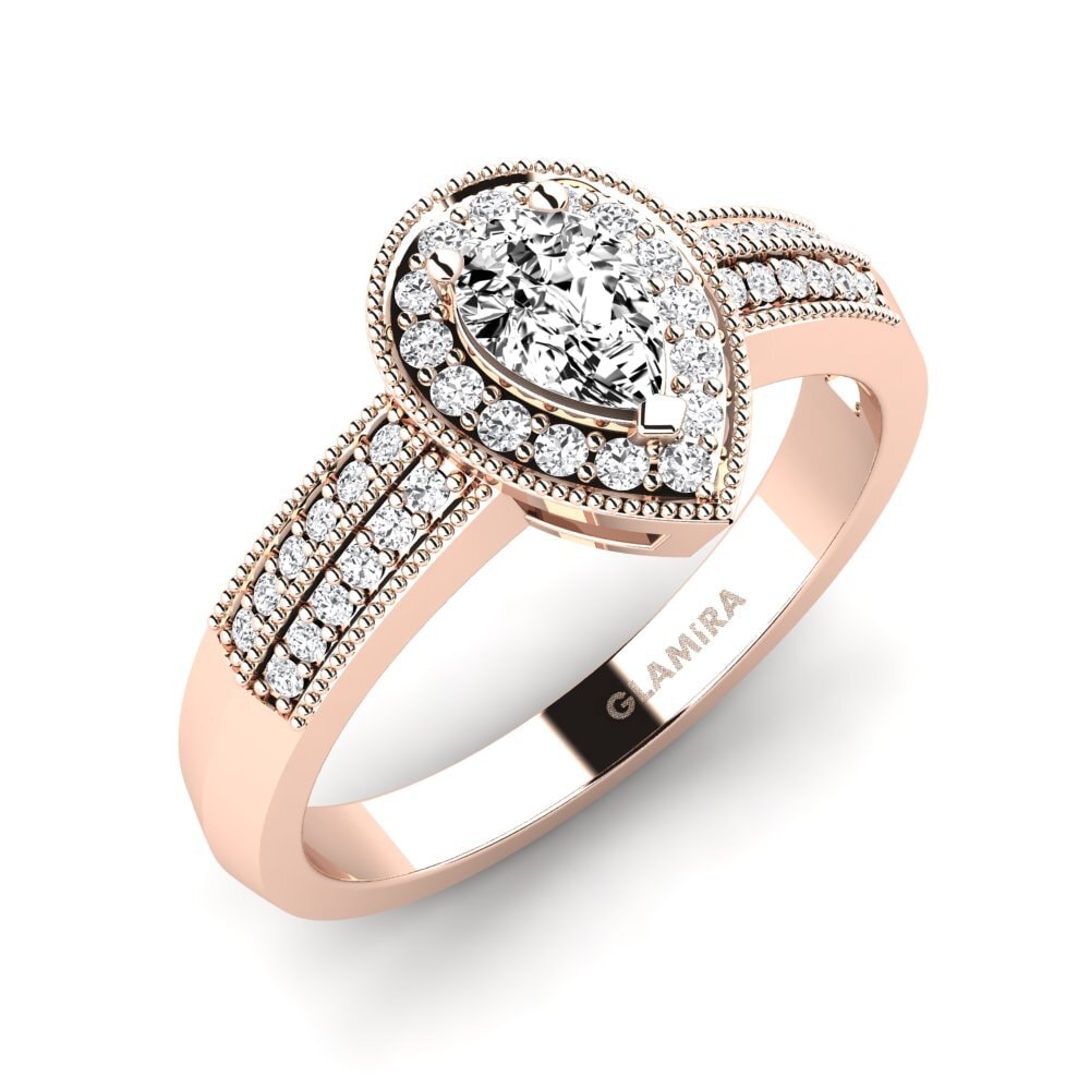 9ct Rose Gold Engagement Ring Cecilia