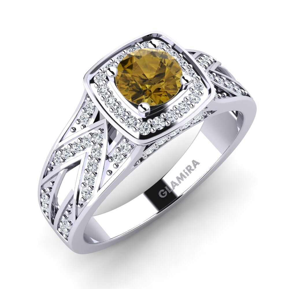 Brown Zircon Engagement Ring Celesse
