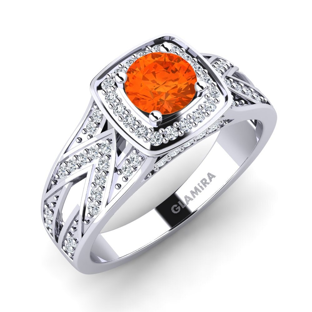 Fire Opal Engagement Ring Celesse