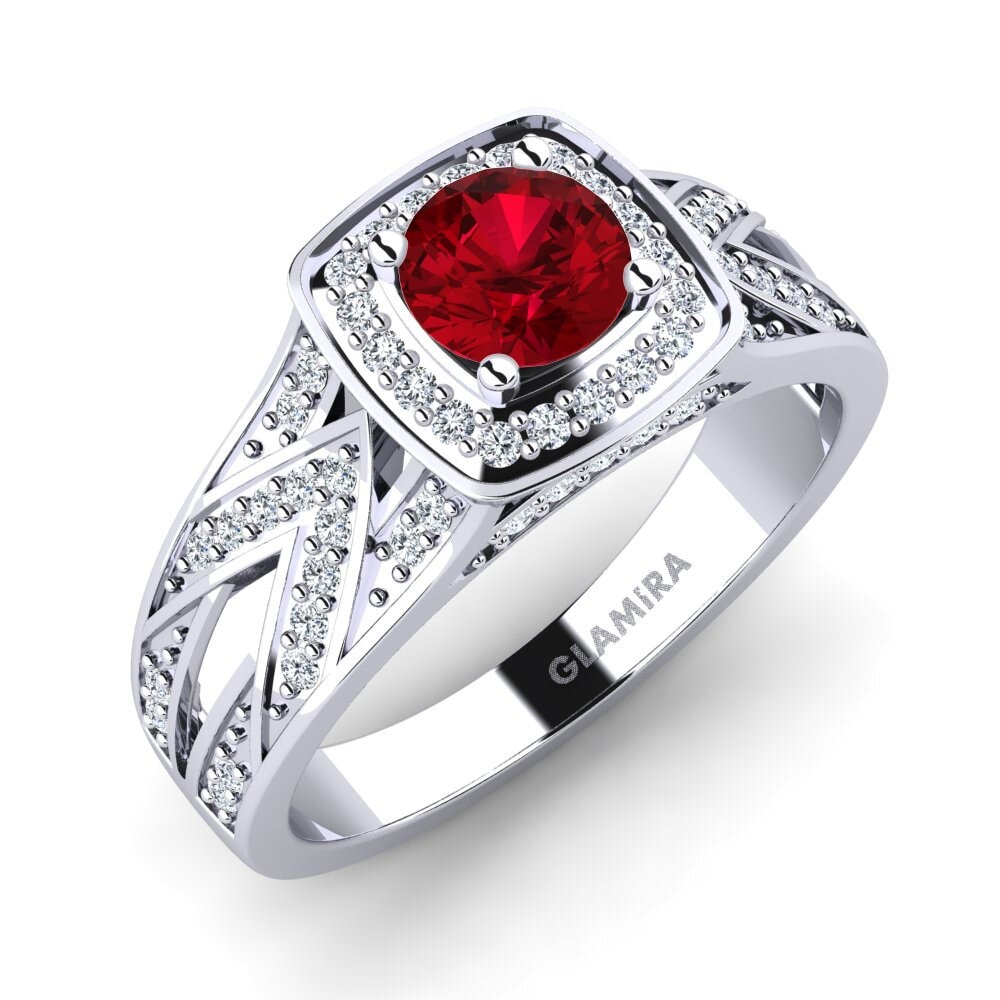 Circonita Roja Anillo de compromiso Celesse