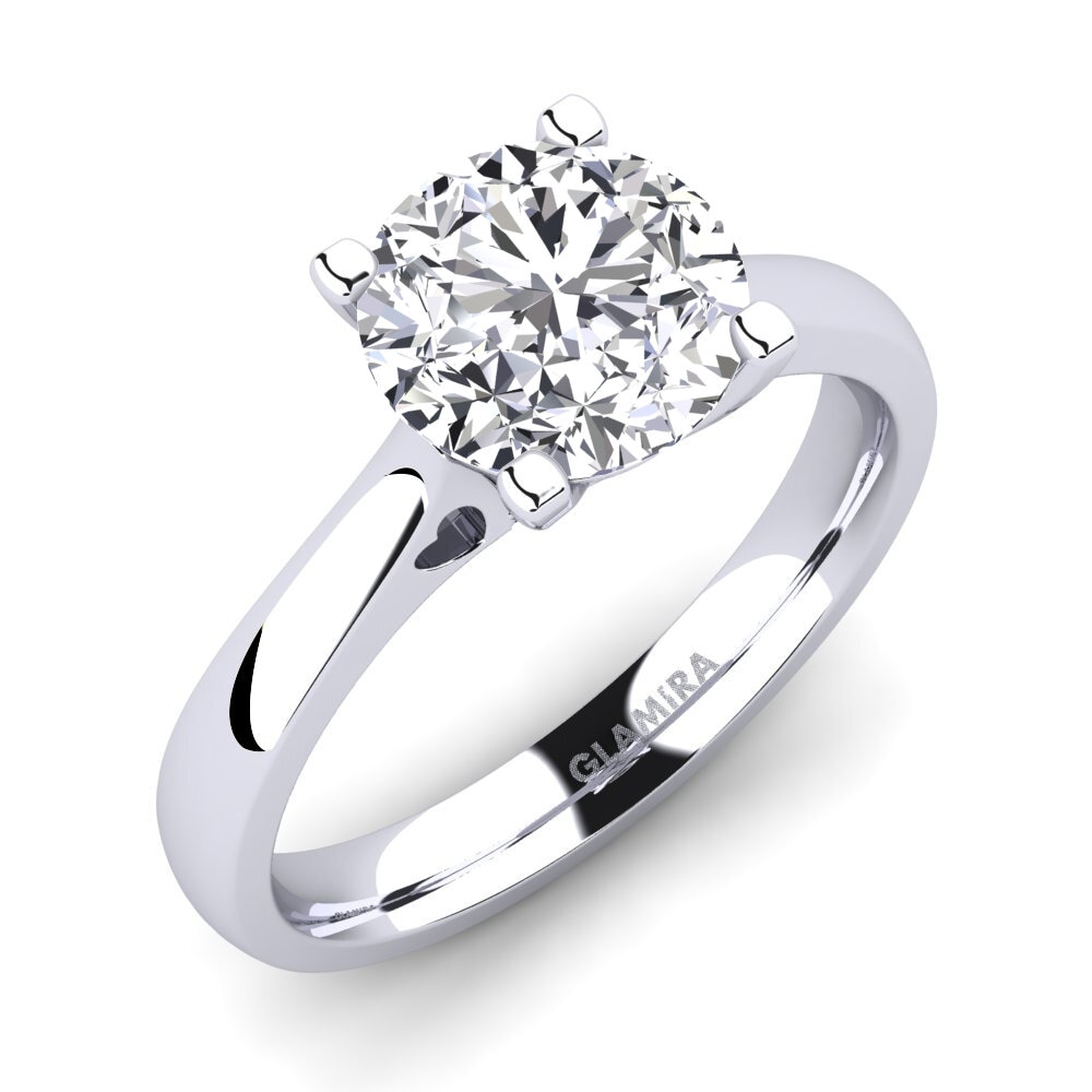 Weissgold 585 Rund Verlobungsringe Céline 2.0 crt