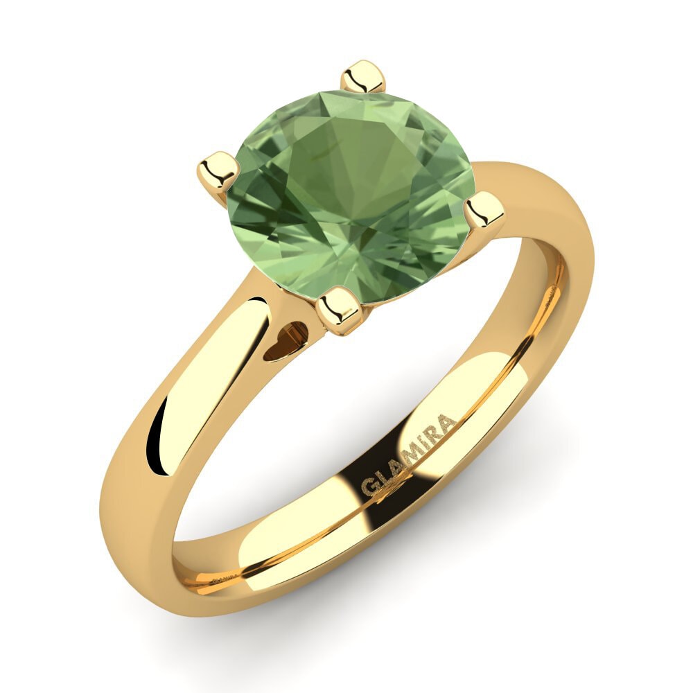 Groene Saffier Verlovingsring Céline 2.0 crt