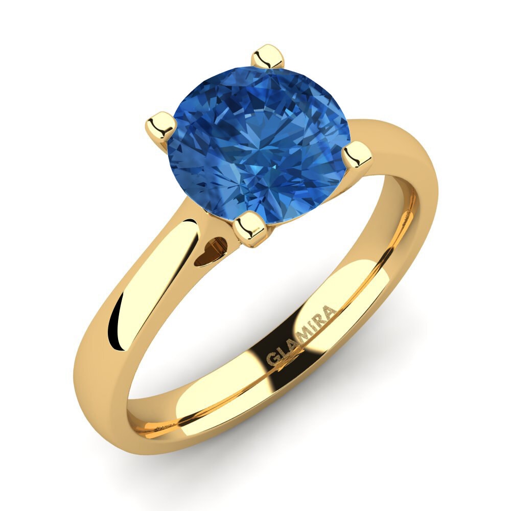 深藍色氧化鋯 訂婚戒指 Céline 2.0 crt