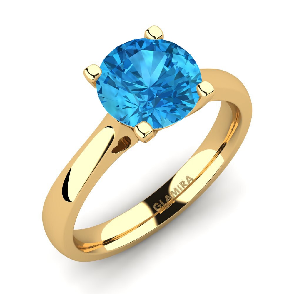 Blauwe Topaas Verlovingsring Céline 2.0 crt