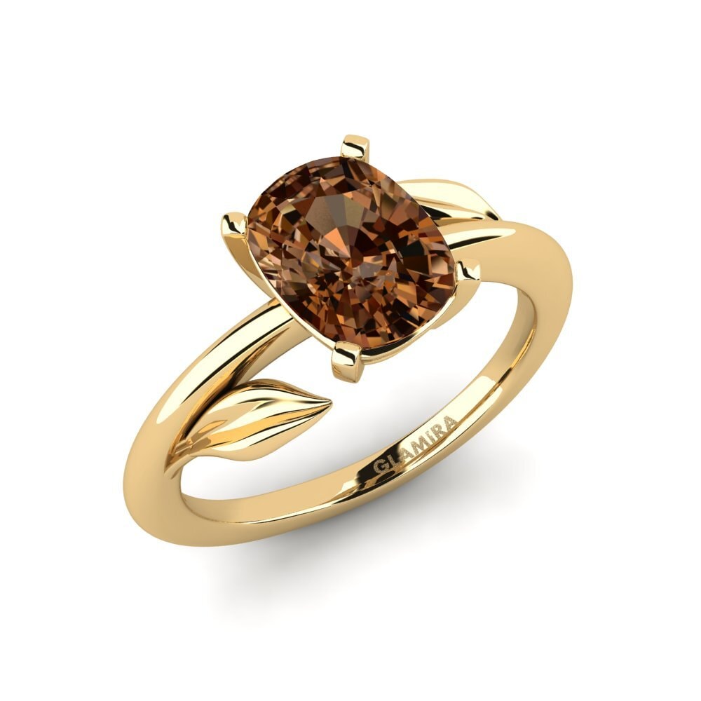 Diamante café Anillo de compromiso Cemynds - Cushion