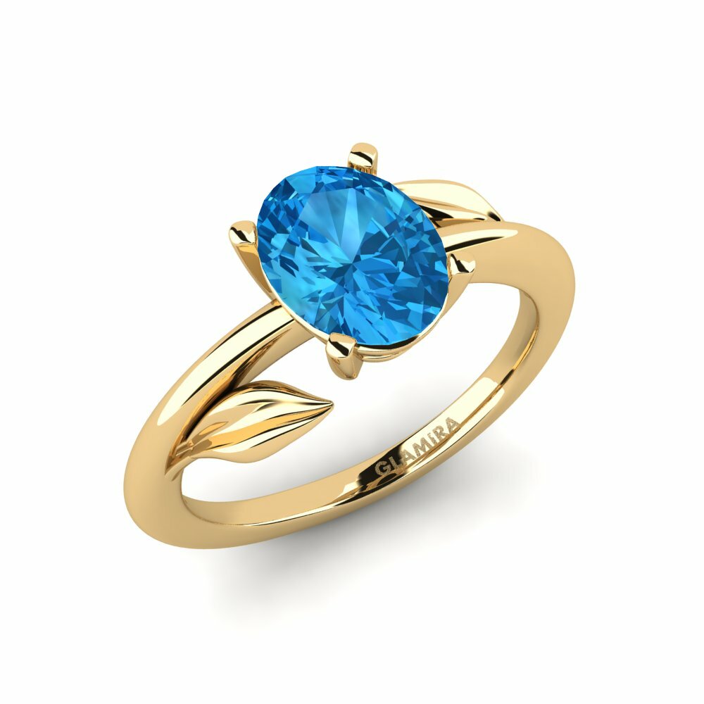 Blue Topaz Engagement Ring Cemynds - Oval