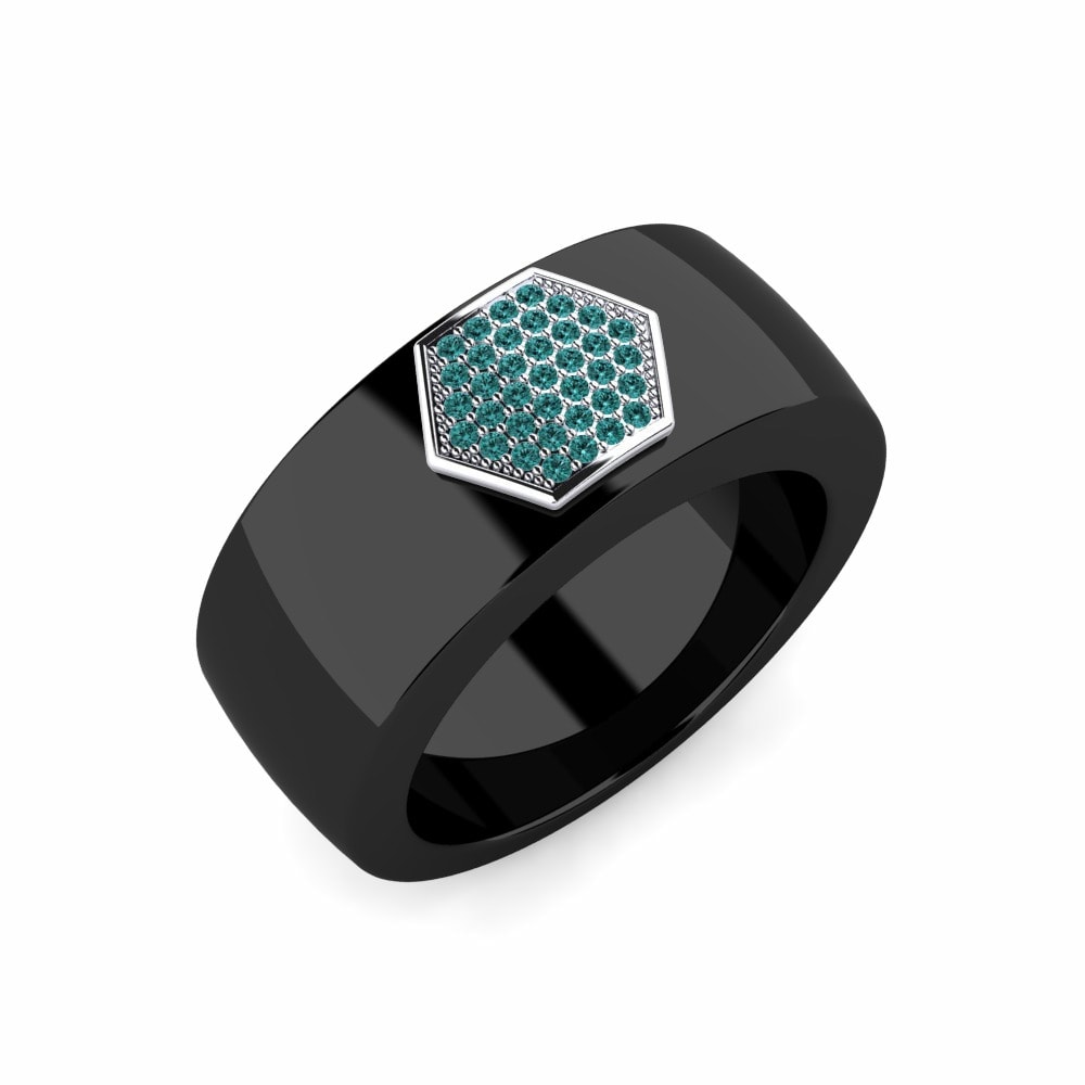 Blue Diamond Men's Ring Cendreman