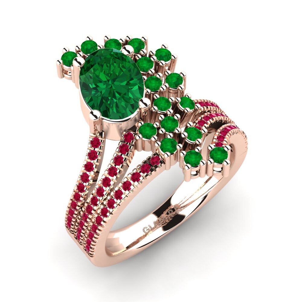 14K Rood Goud Tsavorite Ringen Cenedra