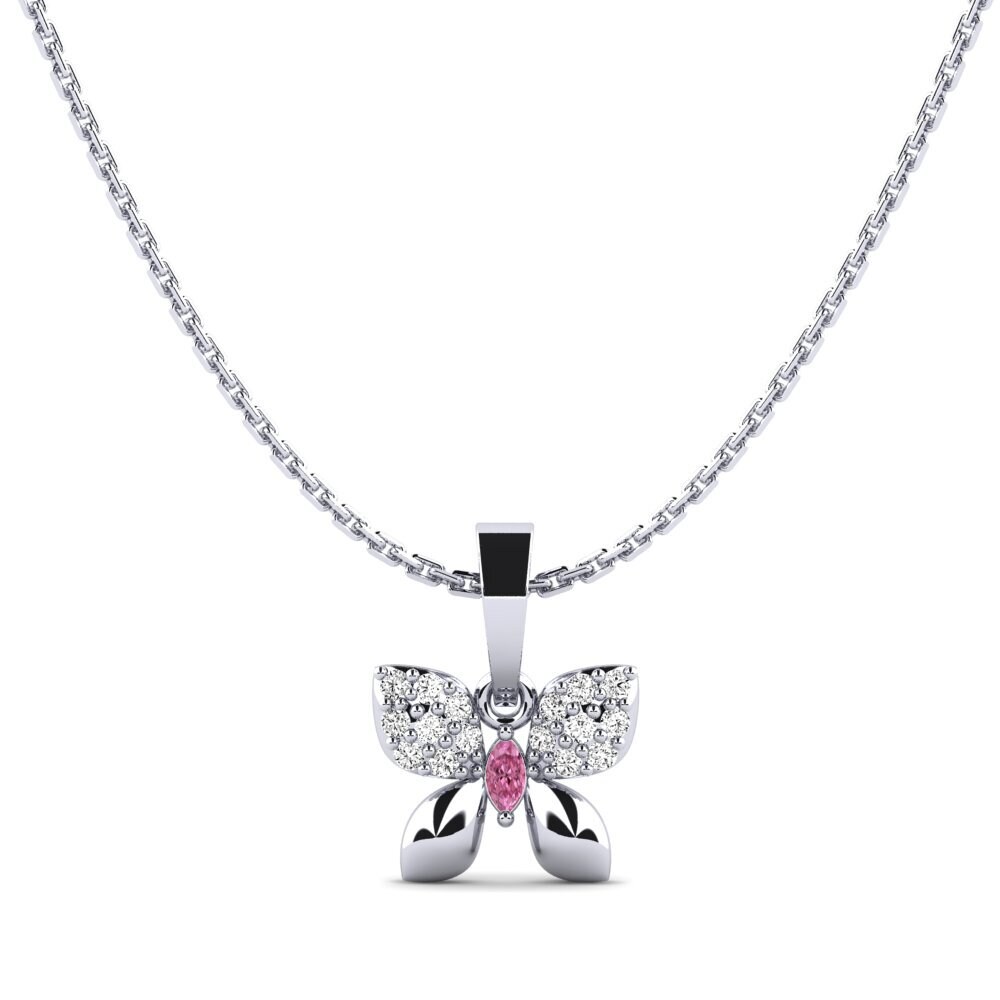 950 Platinum Rhodolite Garnet Women's Pendant Centaine