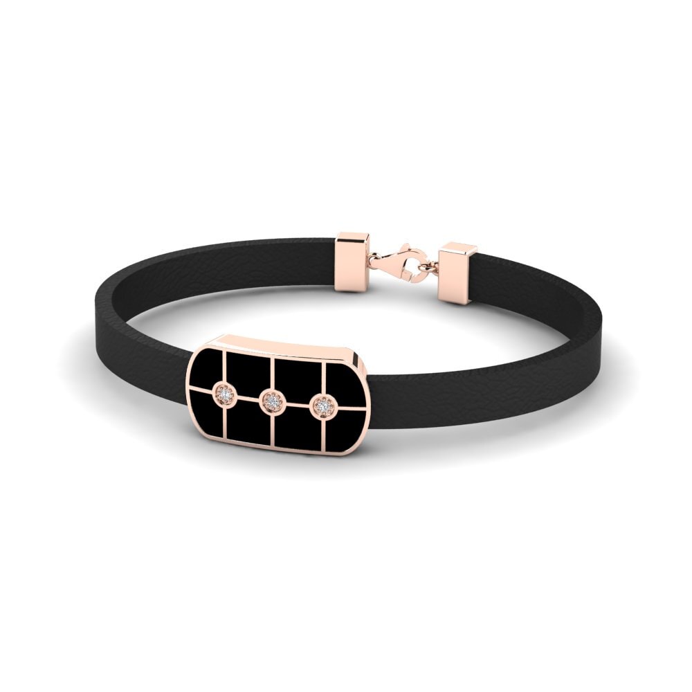 9ct Rose Gold Diamond Men's Bracelet Centiskorch