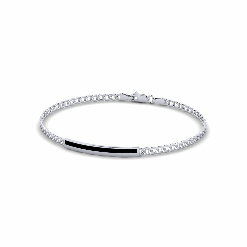 Chain Amanda Cerny Men’s Jewellery GLAMIRA Men's Bracelet Ceppt 585 White Gold