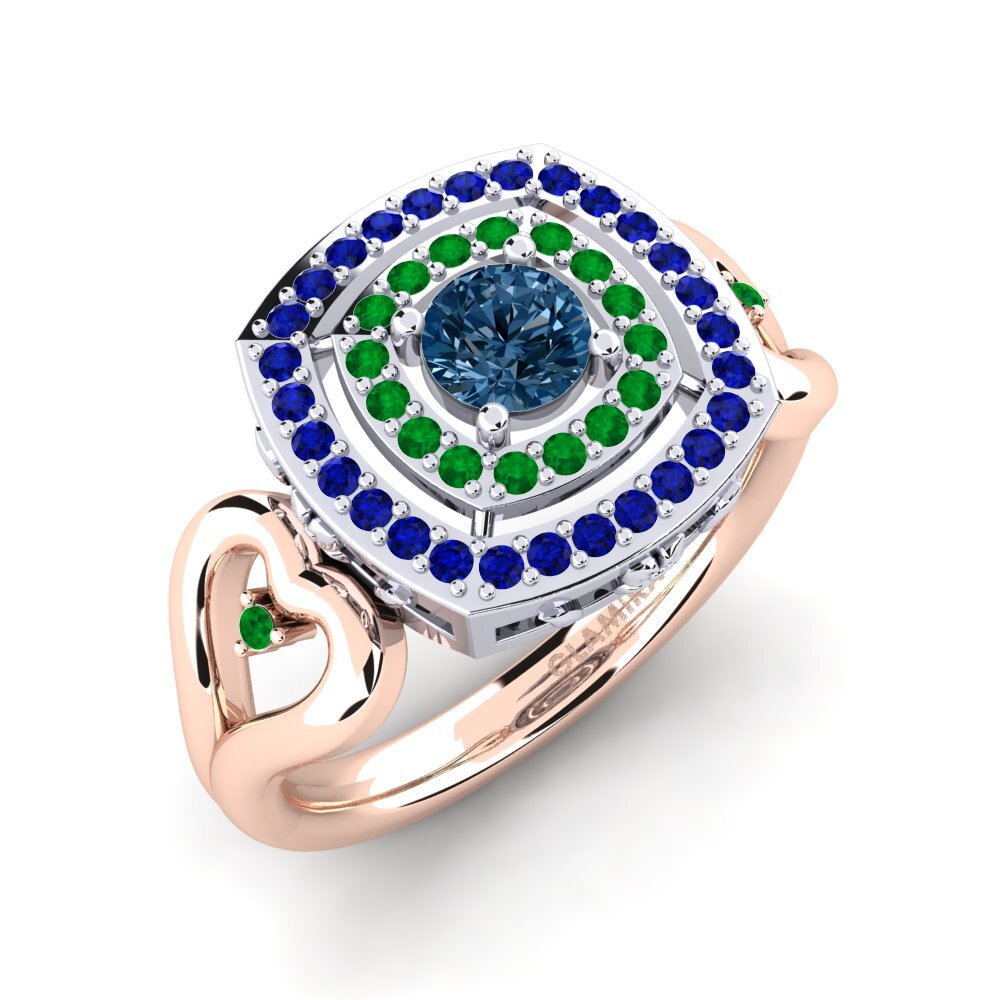 18K Rose & White Gold Engagement Ring Ceria