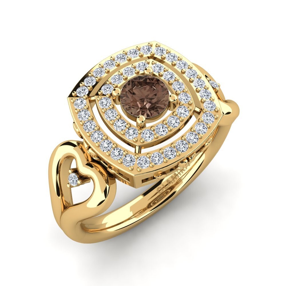 Smoky Quartz Engagement Ring Ceria