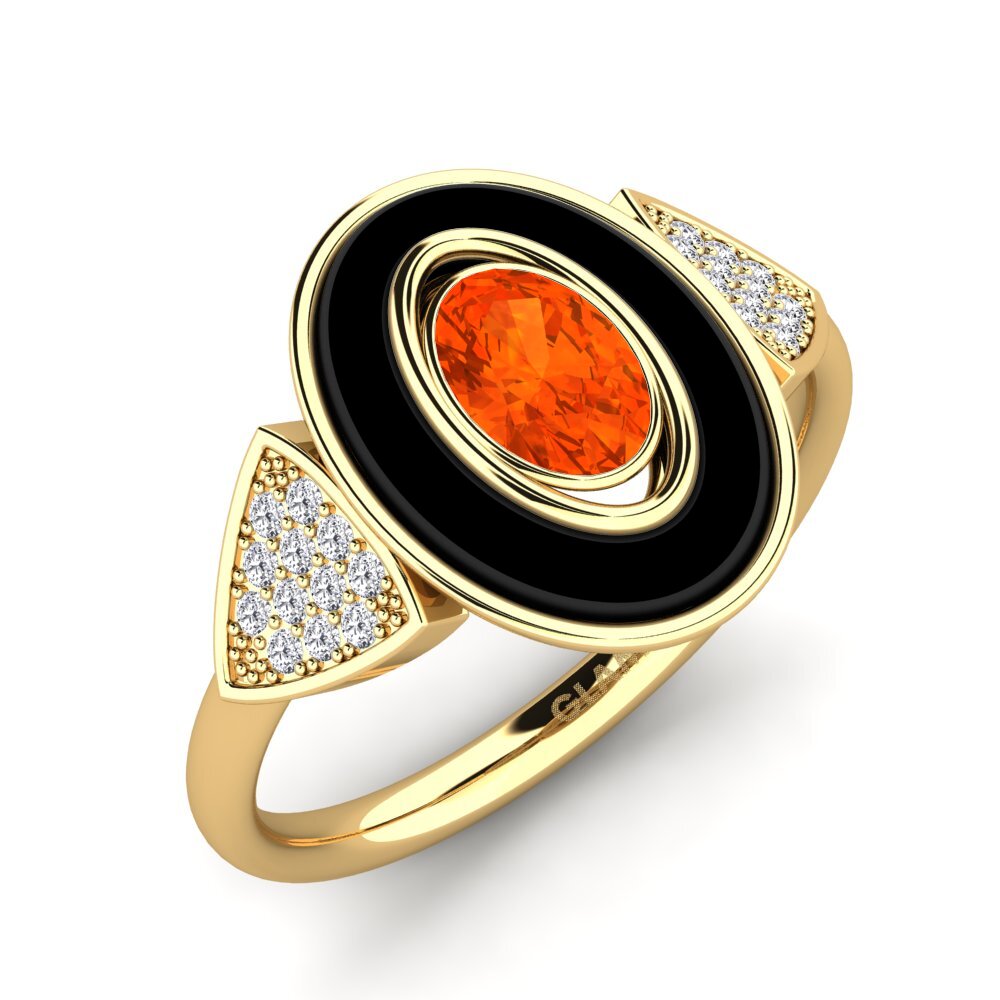 14ct Yellow Gold Fire Opal Ring Cessna