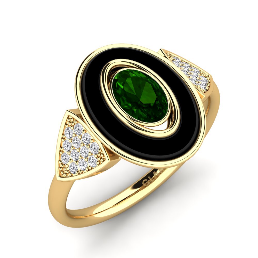14ct Yellow Gold Green Tourmaline Ring Cessna