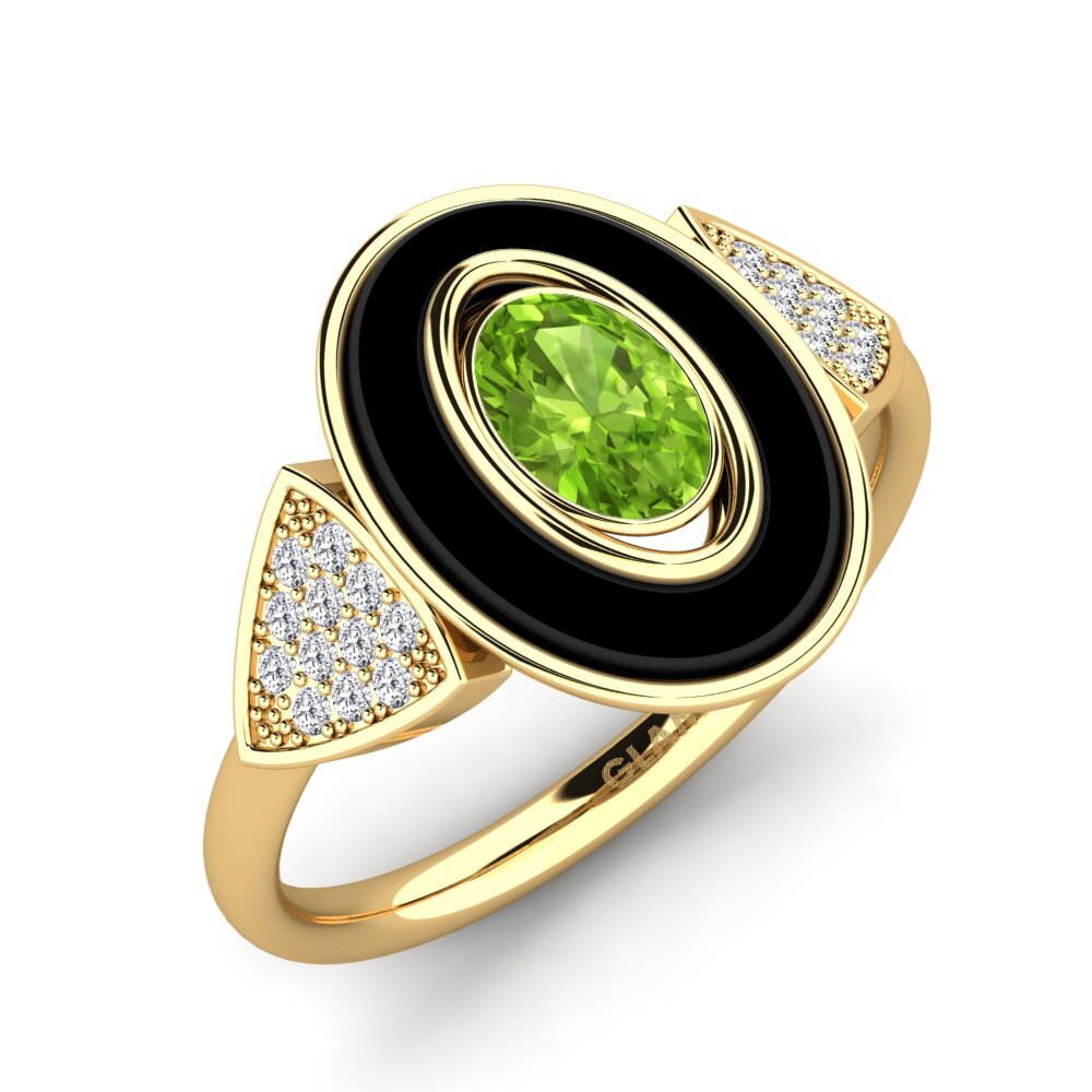 14ct Yellow Gold Peridot Ring Cessna