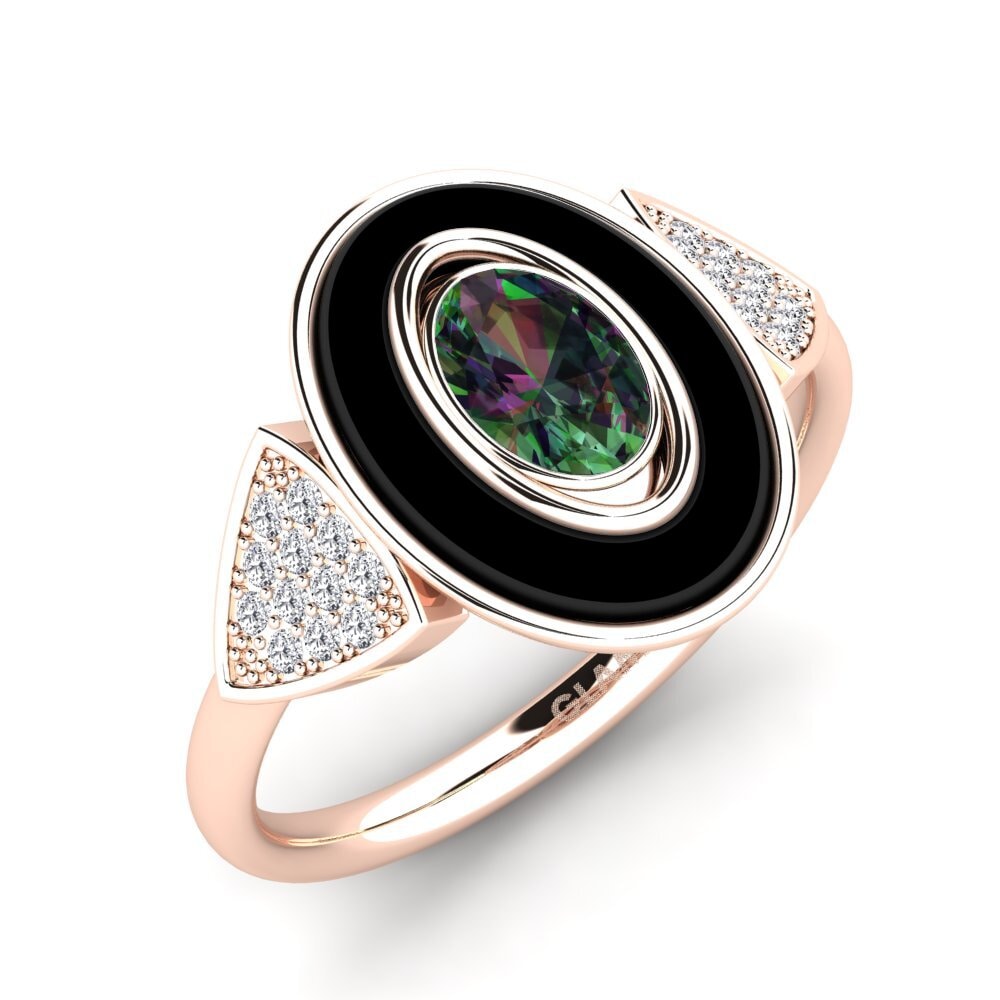 18ct Rose Gold Mystic Topaz Ring Cessna