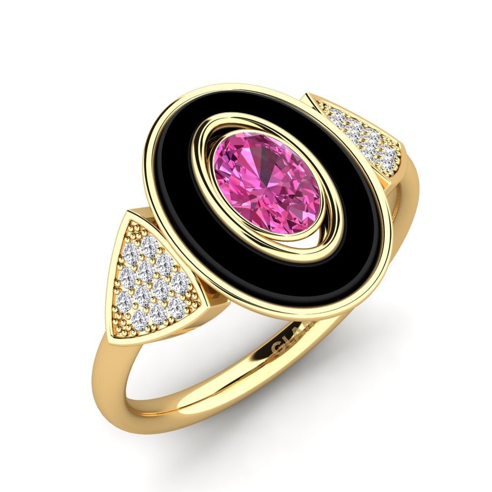14ct Yellow Gold Pink Topaz Ring Cessna