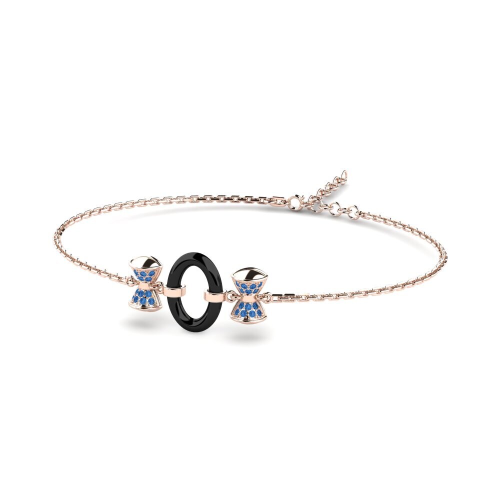 14K Rose Gold Dark Blue Zirconia Bracelet Chae