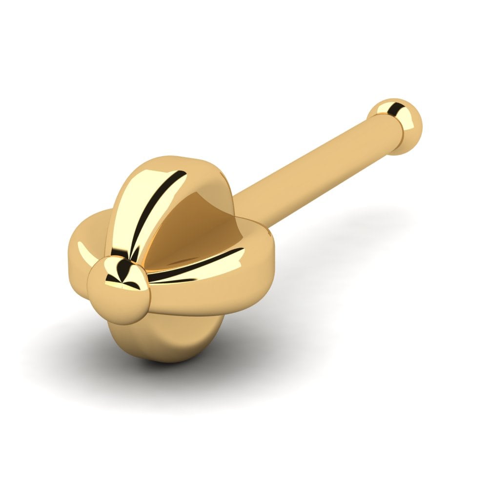 18k Oro Amarillo Piercing Nariz Chafeweed