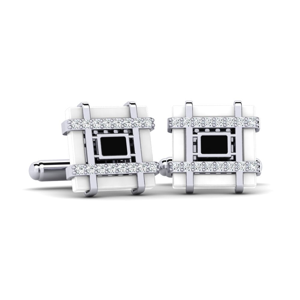14ct White Gold Cufflink Chaires