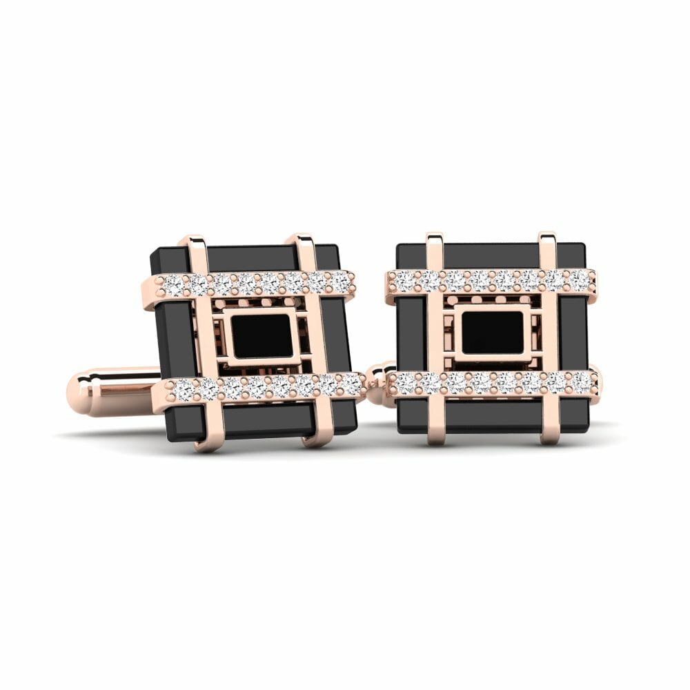 9k Oro Rosa Moissanita Gemelo Chaires
