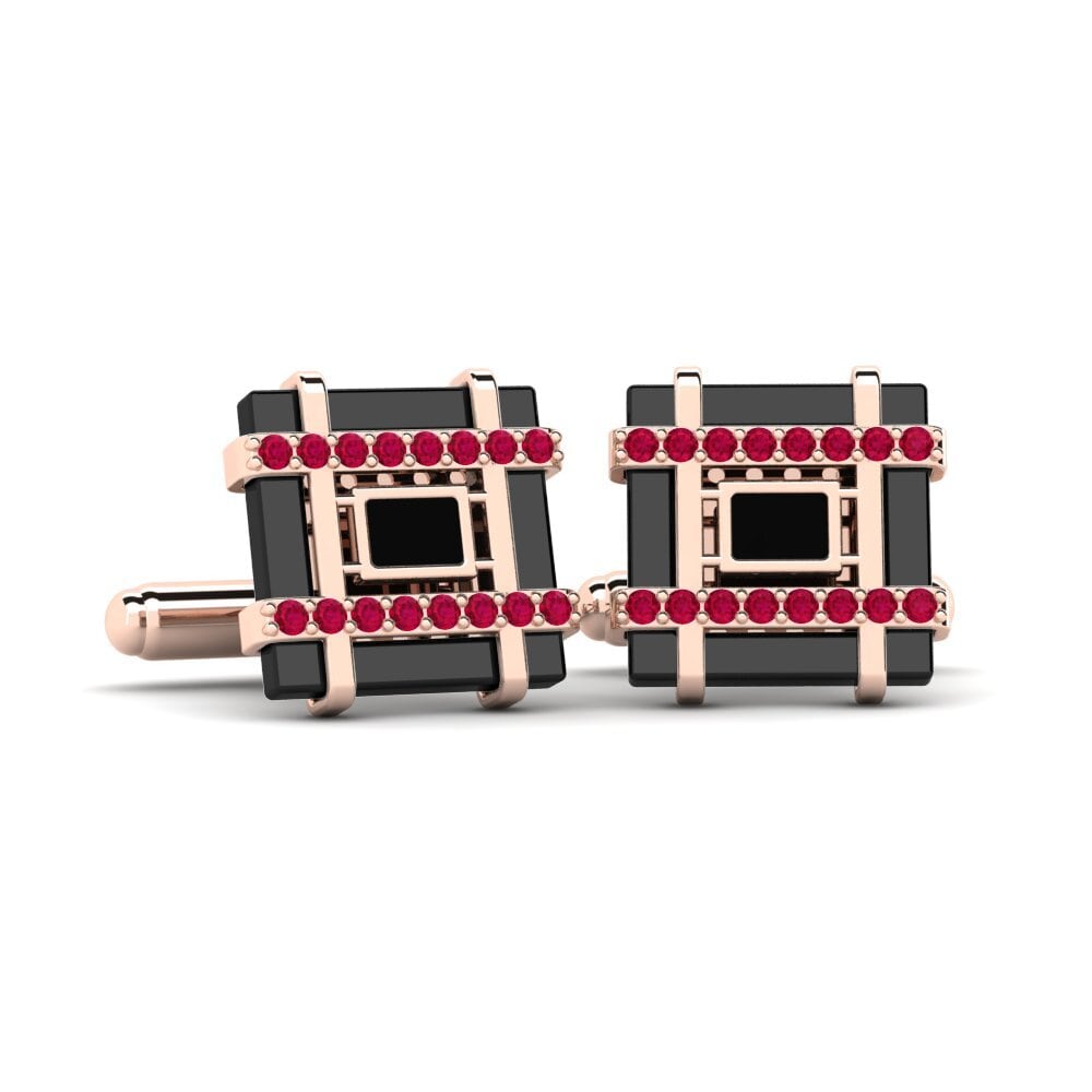 9k Oro Rosa Rubí Gemelo Chaires