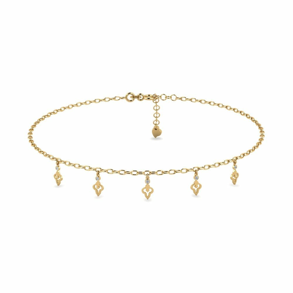Or Jaune 18k Chaîne cheville femme Chaithra