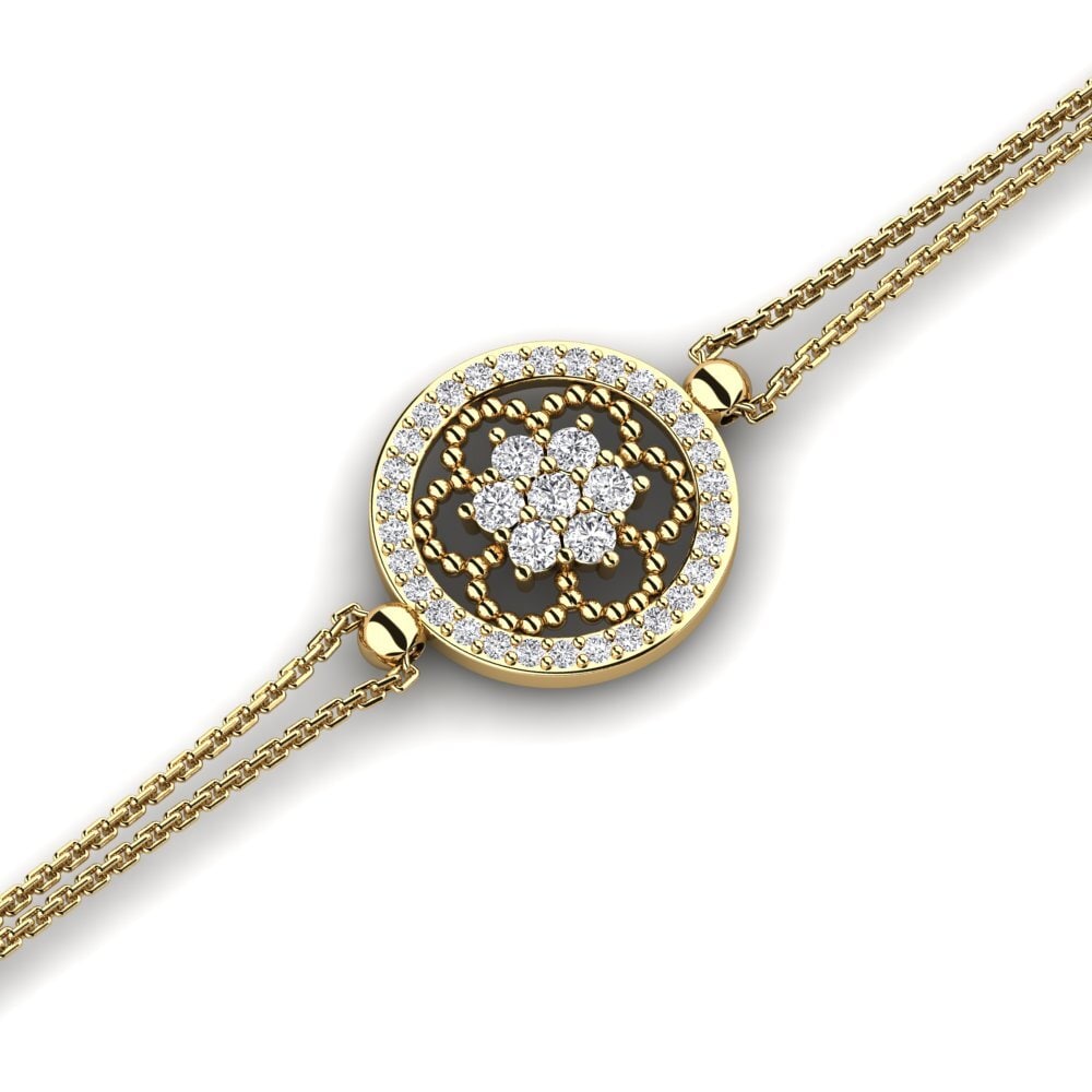 Alliance De Mariage Homme En Or Jaune 18 Carats Avec Diamant 0,40 Ct - Taille Ronde, Sur Mesure