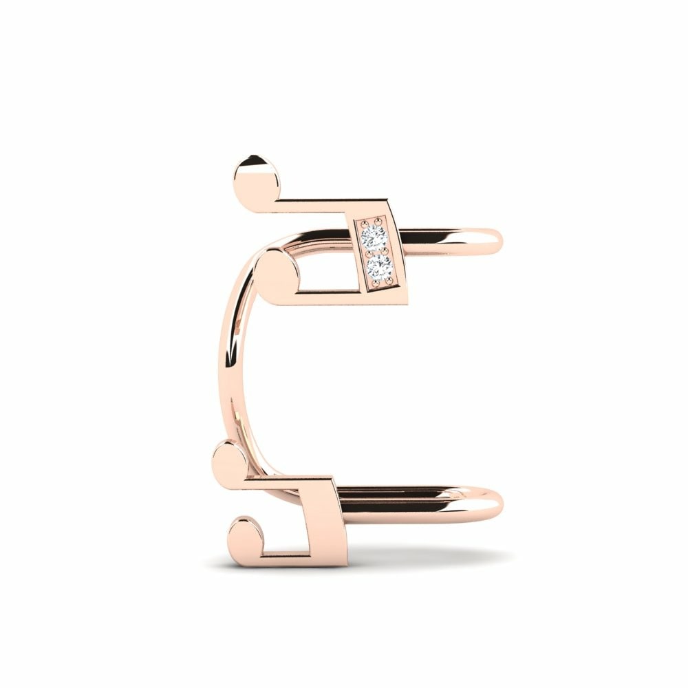 Brazalete de oreja Ear Cuffs Pendientes Chambers Oro Rosa 750 Cristal de Swarovski