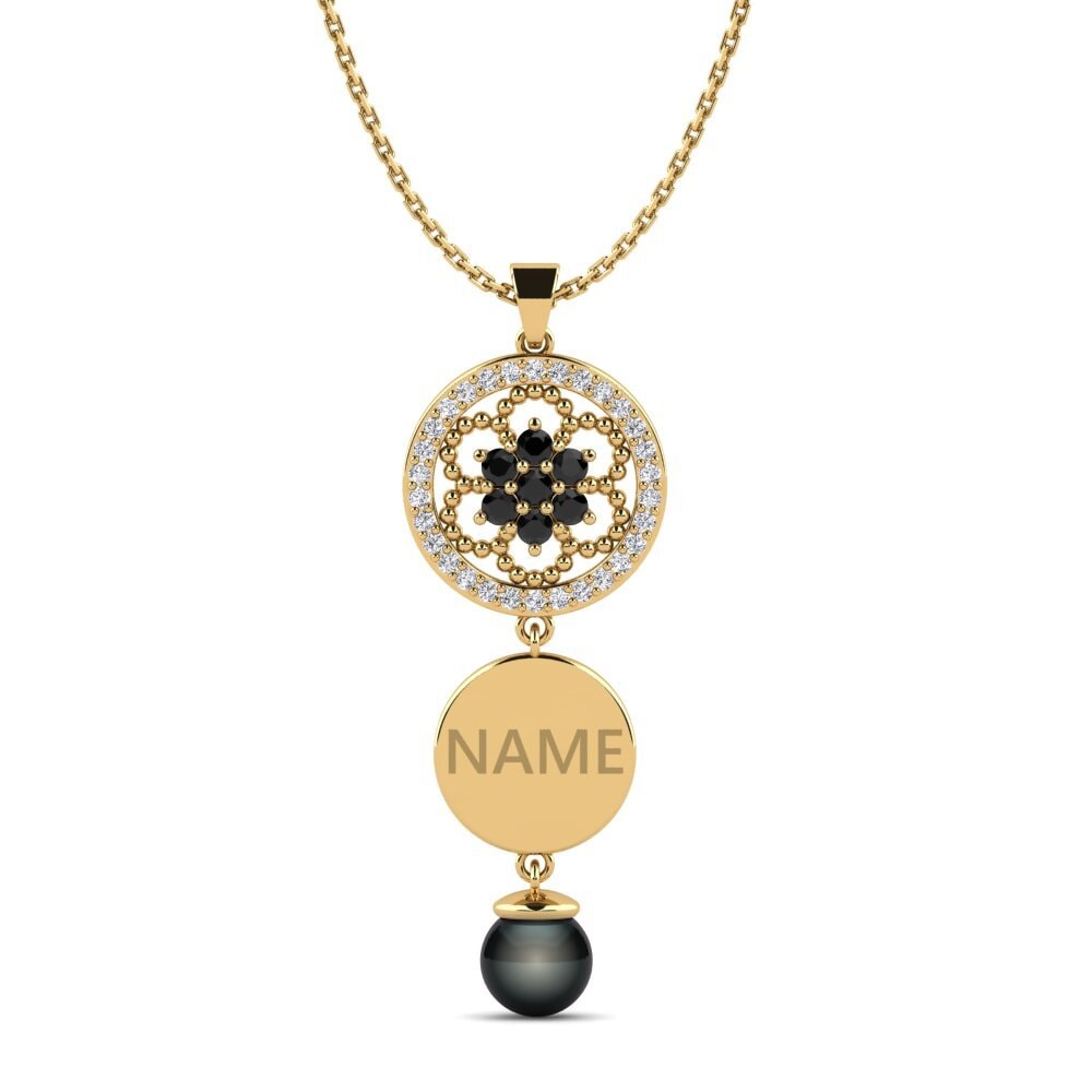Schwarzer Saphir Damen anhänger Chamelier