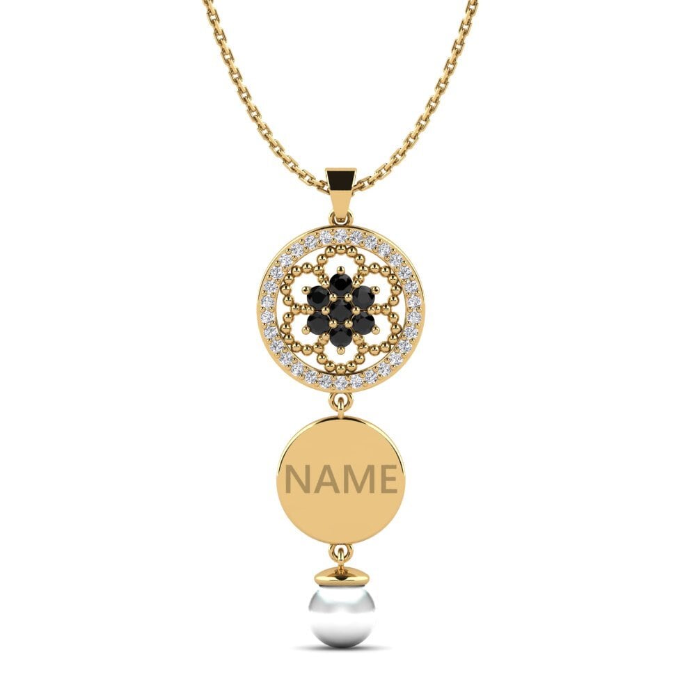 Schwarzer Saphir Damen anhänger Chamelier