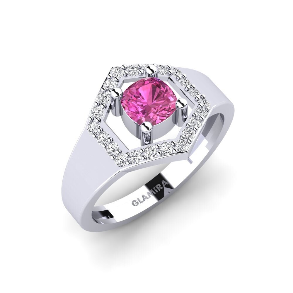 Pink Topaz Engagement Ring Chamonix
