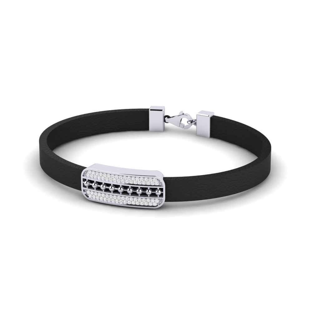 950 Palladium White sapphire Men's Bracelet Chandelure
