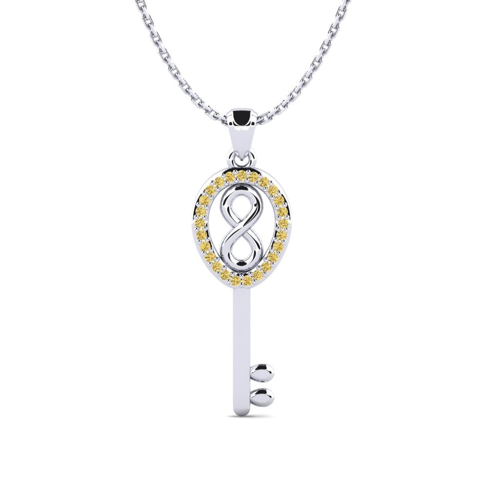 Gele Diamant Dames Hanger Chanette