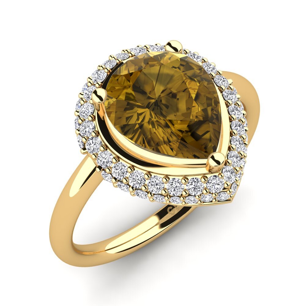 Brown Zircon Engagement Ring Chanoa