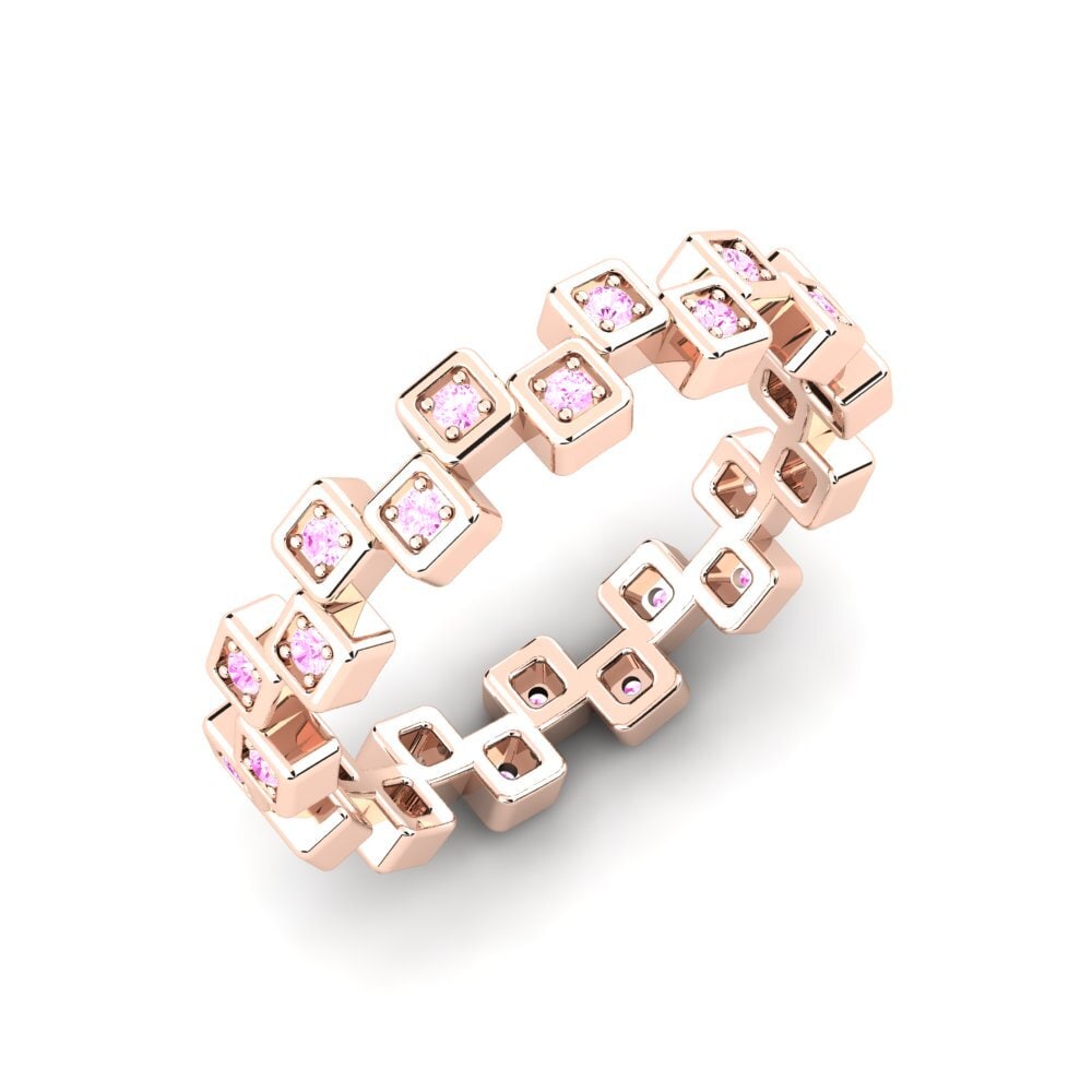 Or rose 14k Saphir Rose Bague Chanoine