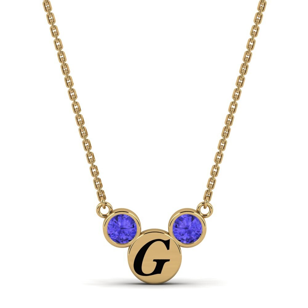 Gelbgold 585 Tansanit Damen halskette Chantay