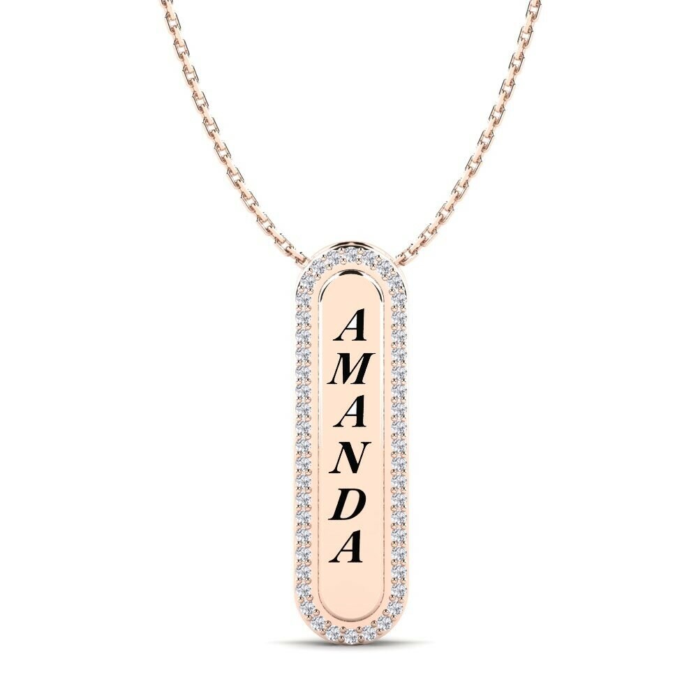 0.384 Carat 14k Rose Gold Women's Pendant Chante