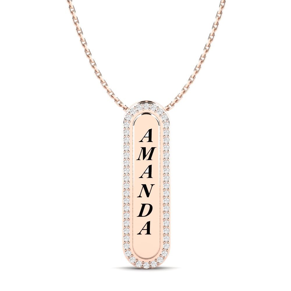 Rotgold 585 Moissanit Damen anhänger Chante