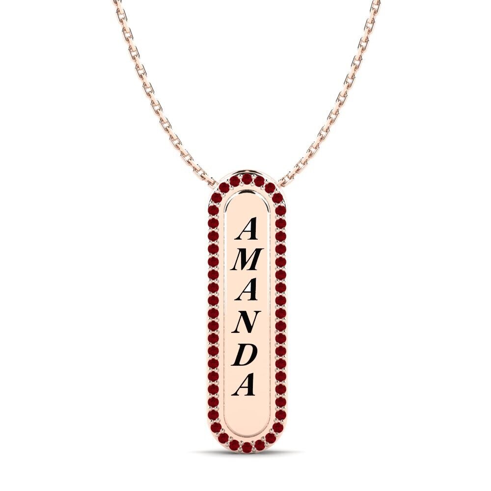 Rotgold 585 Roter Zirkonia Damen anhänger Chante