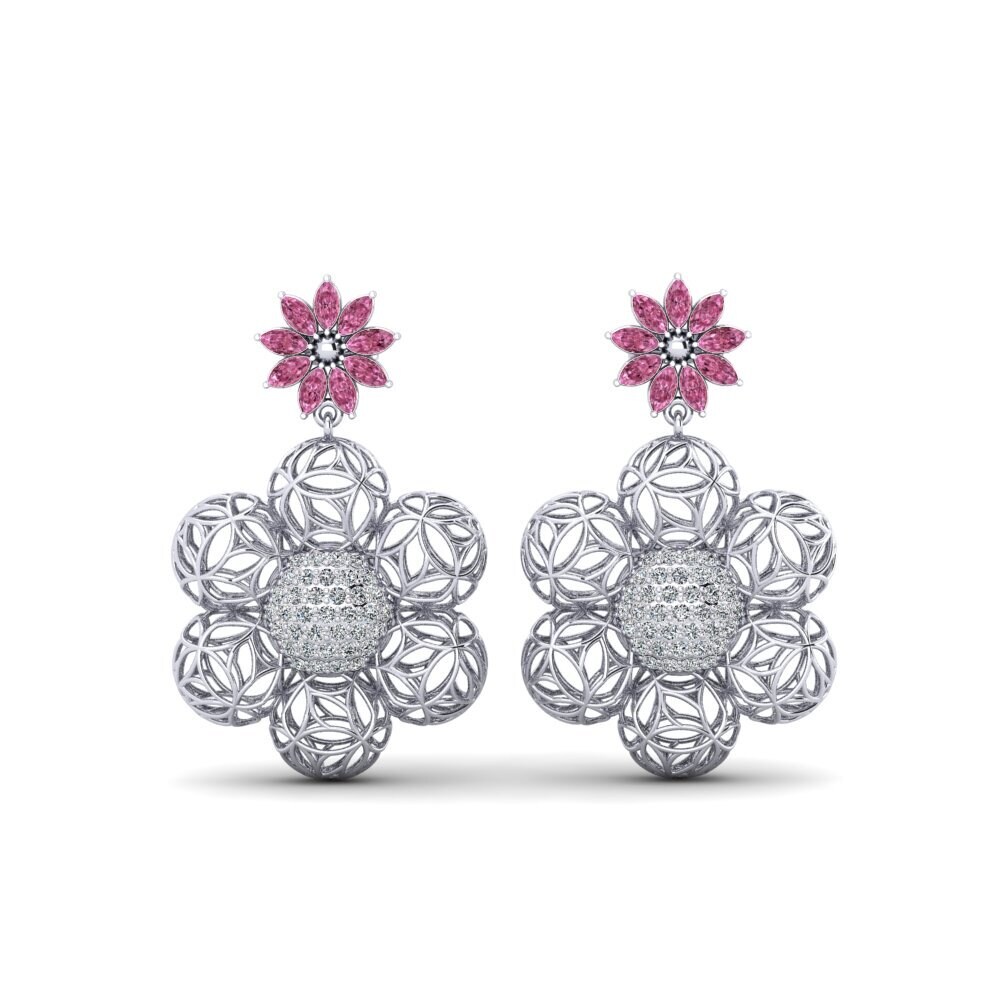Marquise Rhodolite Garnet Women's Earring Chanvren