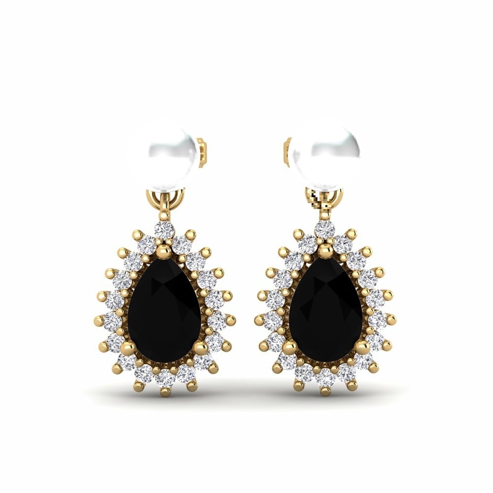 Diamant Noir Boucle d'oreille femme Chargeura