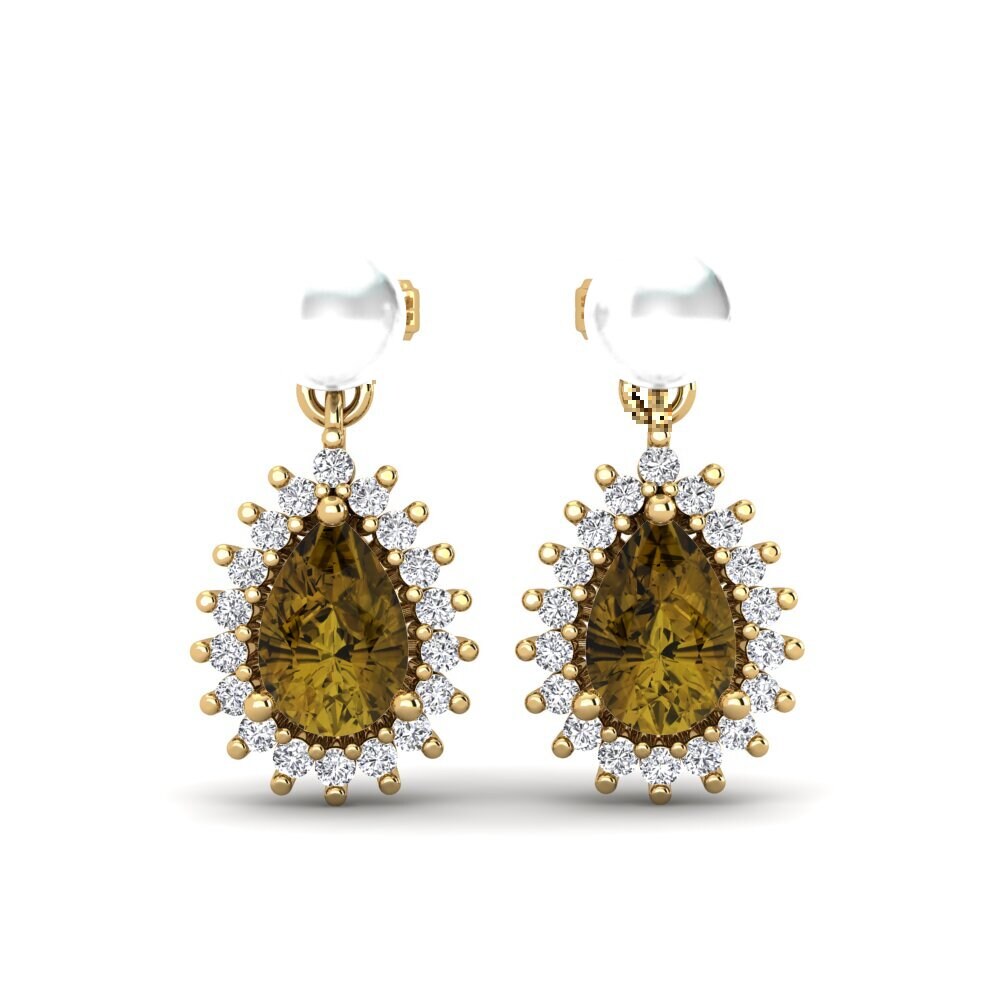 Brown Zircon Women's Earring Chargeura