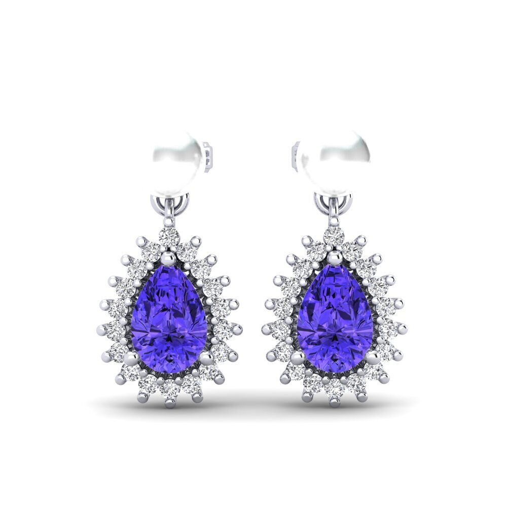 950 Palladium Tanzanite Women's Earring Chargeura